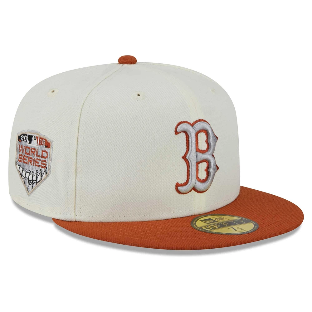 Casquette ajustée 59FIFTY New Era pour hommes, crème/orange