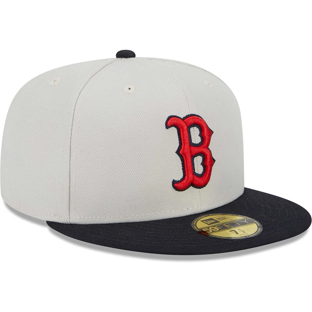 Men's New Era Cream Boston Red Sox 9x World Series Champions Class 59FIFTY Fitted Hat