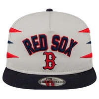 Men's New Era Cream Boston Red Sox Iron Golfer Snapback Hat