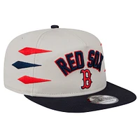 Men's New Era Cream Boston Red Sox Iron Golfer Snapback Hat