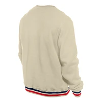 Men's New Era Cream Boston Red Sox Throwback Pullover Sweatshirt