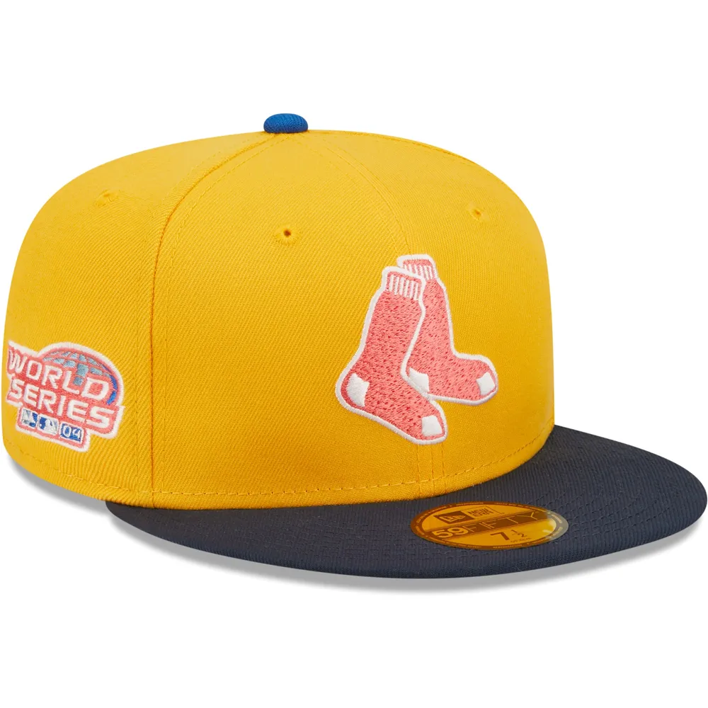 Boston Red Sox New Era All Navy With 2004 World Series Patch Logo On Side  59FIFTY Fitted Hat