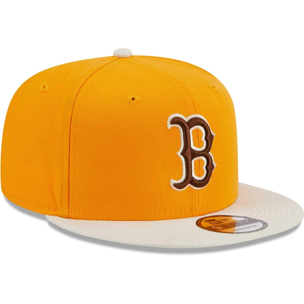 Men's New Era Gold Boston Red Sox Tiramisu  9FIFTY Snapback Hat