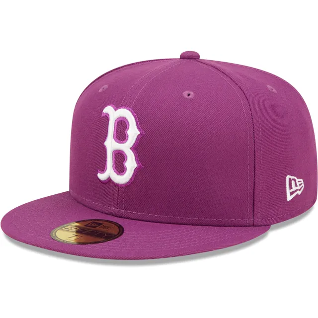 Men's Boston Red Sox New Era Pink Light Yellow Under Visor 59FIFTY Fitted  Hat