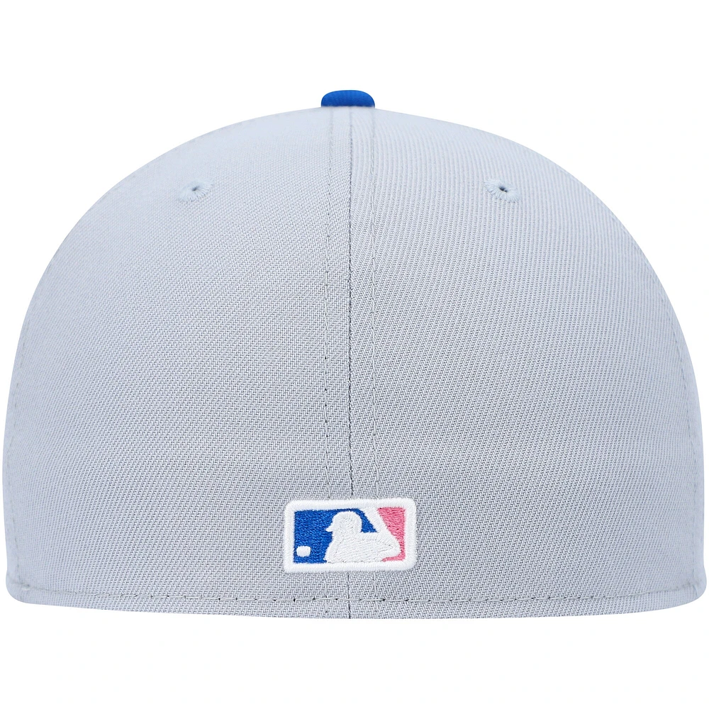 Casquette ajustée 59FIFTY avec écusson latéral Boston Red Sox New Era pour homme, gris/bleu