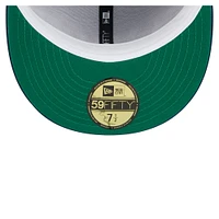 Casquette ajustée New Era 59FIFTY en satin gris/bleu marine des Boston Red Sox pour homme