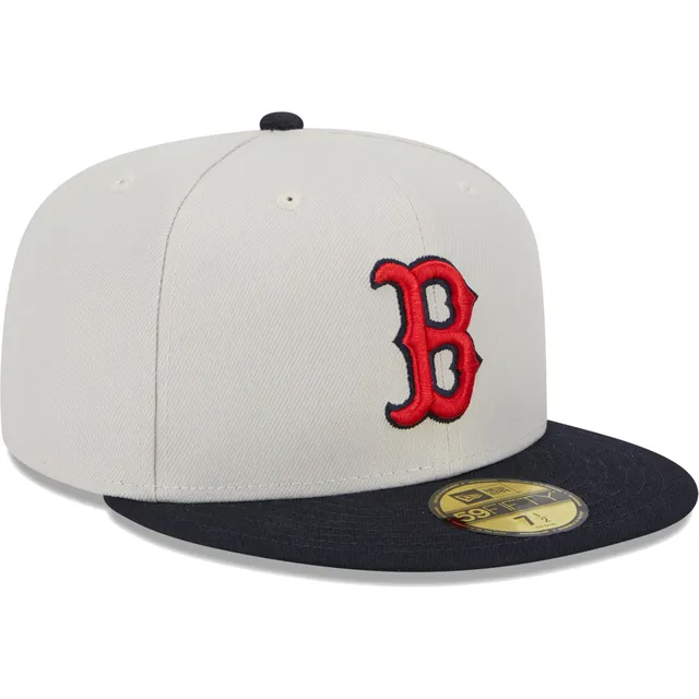 New Era Men's New Era Gray/Navy Boston Red Sox World Class Back Patch  59FIFTY Fitted Hat