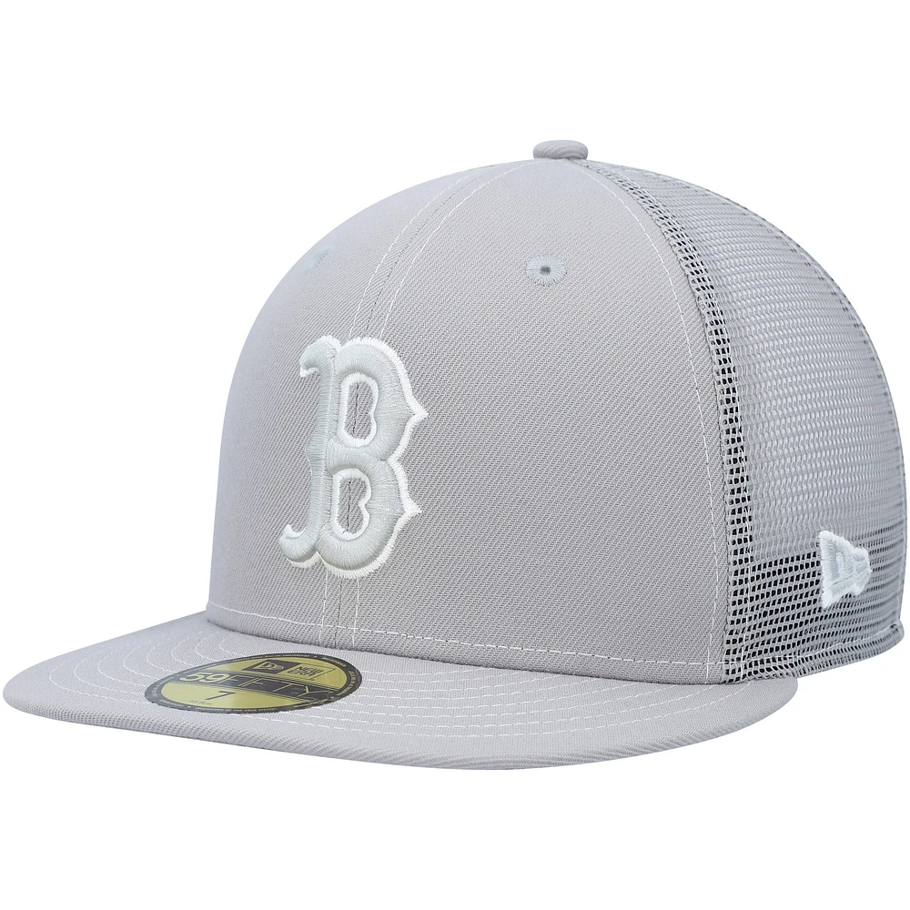 Men's New Era  Gray Boston Red Sox 2023 On-Field Batting Practice 59FIFTY Fitted Hat