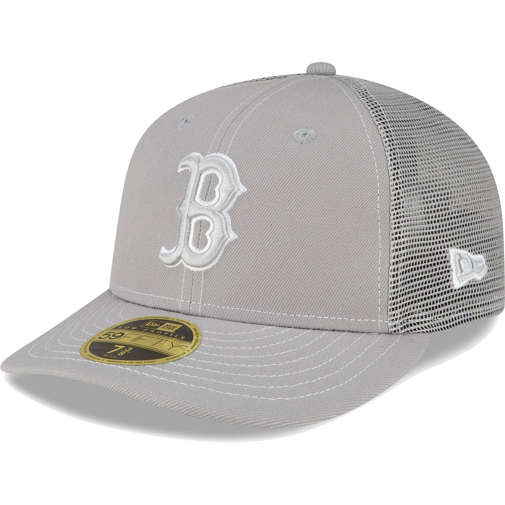 Casquette ajustée 59FIFTY pour entraînement au bâton sur le terrain des Boston Red Sox 2023 New Era grise homme