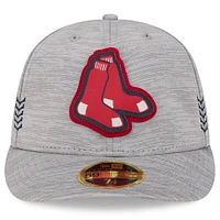 Men's New Era  Gray Boston Red Sox 2024 Clubhouse Low Profile 59FIFTY Fitted Hat