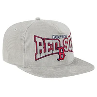 Men's New Era Gray Boston Red Sox Corduroy Golfer Snapback Hat