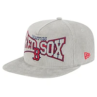 Men's New Era Gray Boston Red Sox Corduroy Golfer Snapback Hat