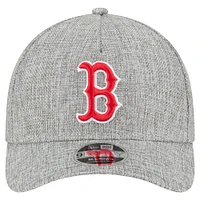 Men's New Era Gray Boston Red Sox Cotton Weave M-Crown A-Frame 9FORTY Adjustable Hat
