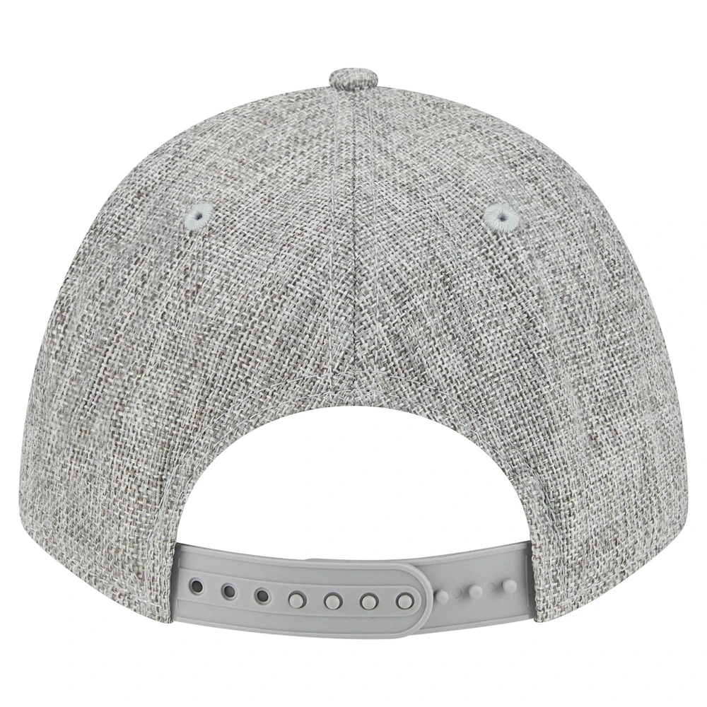 Men's New Era Gray Boston Red Sox Cotton Weave M-Crown A-Frame 9FORTY Adjustable Hat