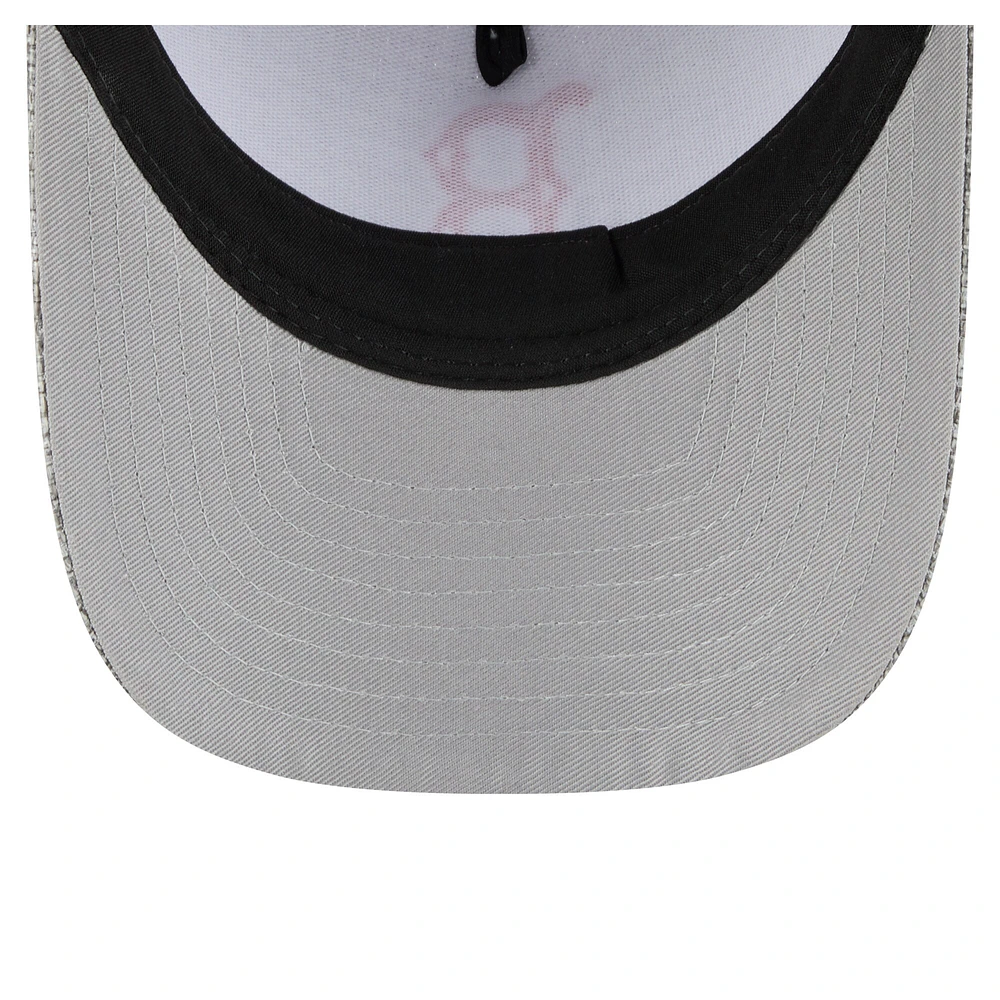 Men's New Era Gray Boston Red Sox Cotton Weave M-Crown A-Frame 9FORTY Adjustable Hat