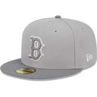 New Era Men's Green Boston Red Sox Logo White 59FIFTY Fitted Hat