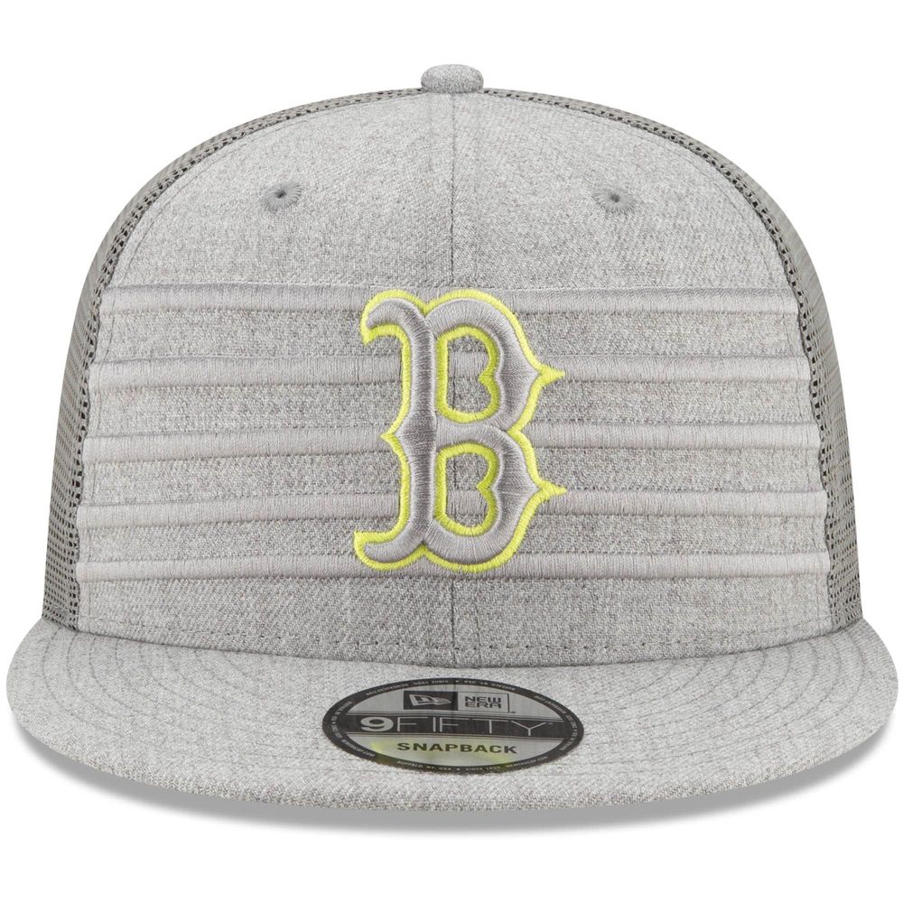 Men's New Era Gray Boston Red Sox Robo Trucker 9FIFTY - Snapback Hat