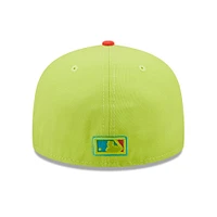 Men's New Era Green/Red Boston Red Sox Cyber Highlighter 59FIFTY Fitted Hat