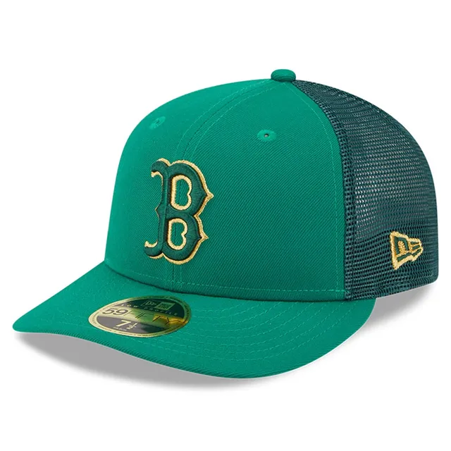 Men's New Era Kelly Green Boston Red Sox White Logo 59FIFTY Fitted Hat 