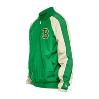 Men's New Era Kelly Green Boston Red Sox St. Patrick's Day Ripstop Raglan Quarter-Zip Windbreaker