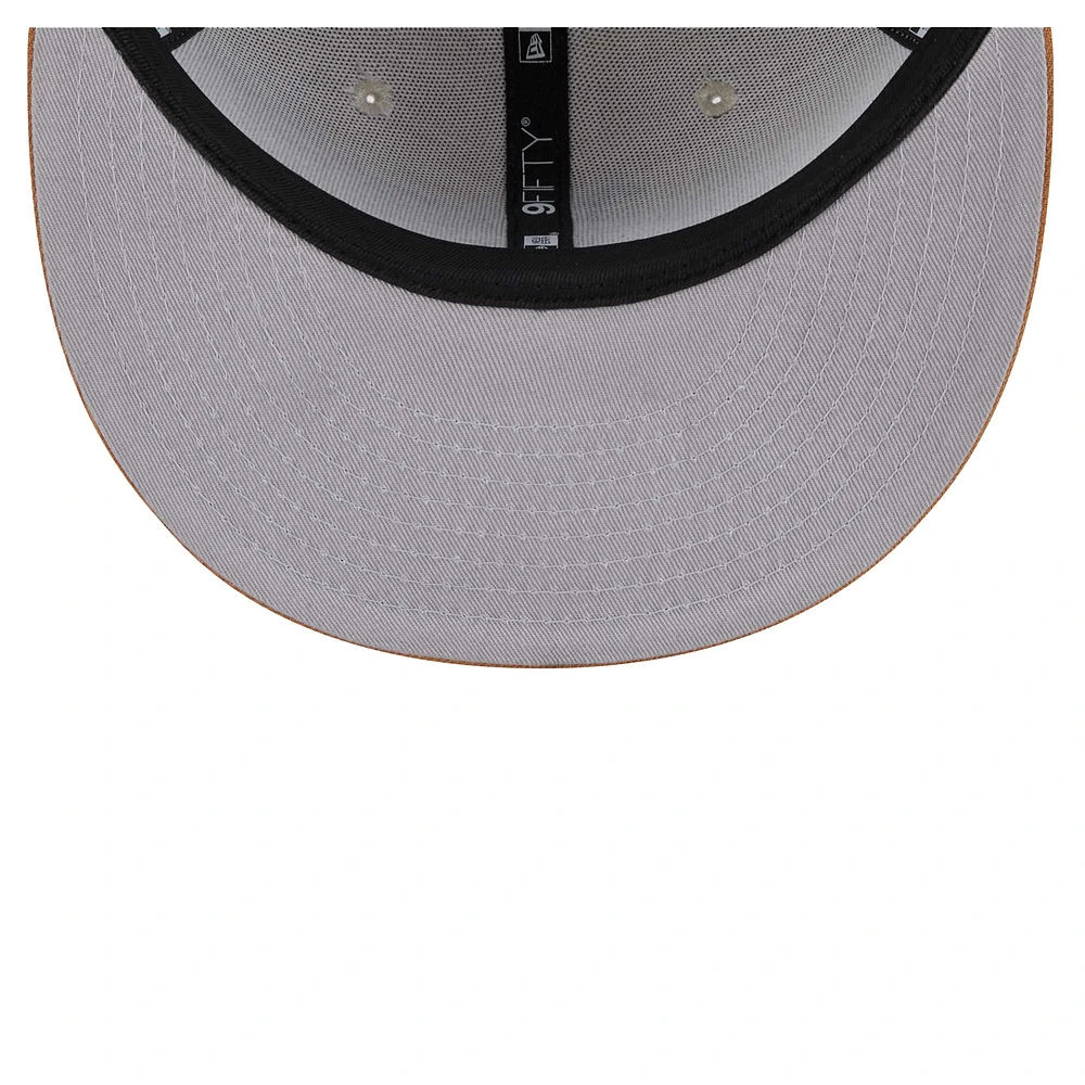 Casquette Snapback bicolore 9FIFTY Boston Red Sox kaki/marron New Era pour homme