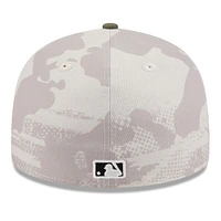 Men's New Era Light Beige/Olive Boston Red Sox 2025 Armed Forces Day Low Profile 59FIFTY Fitted Hat