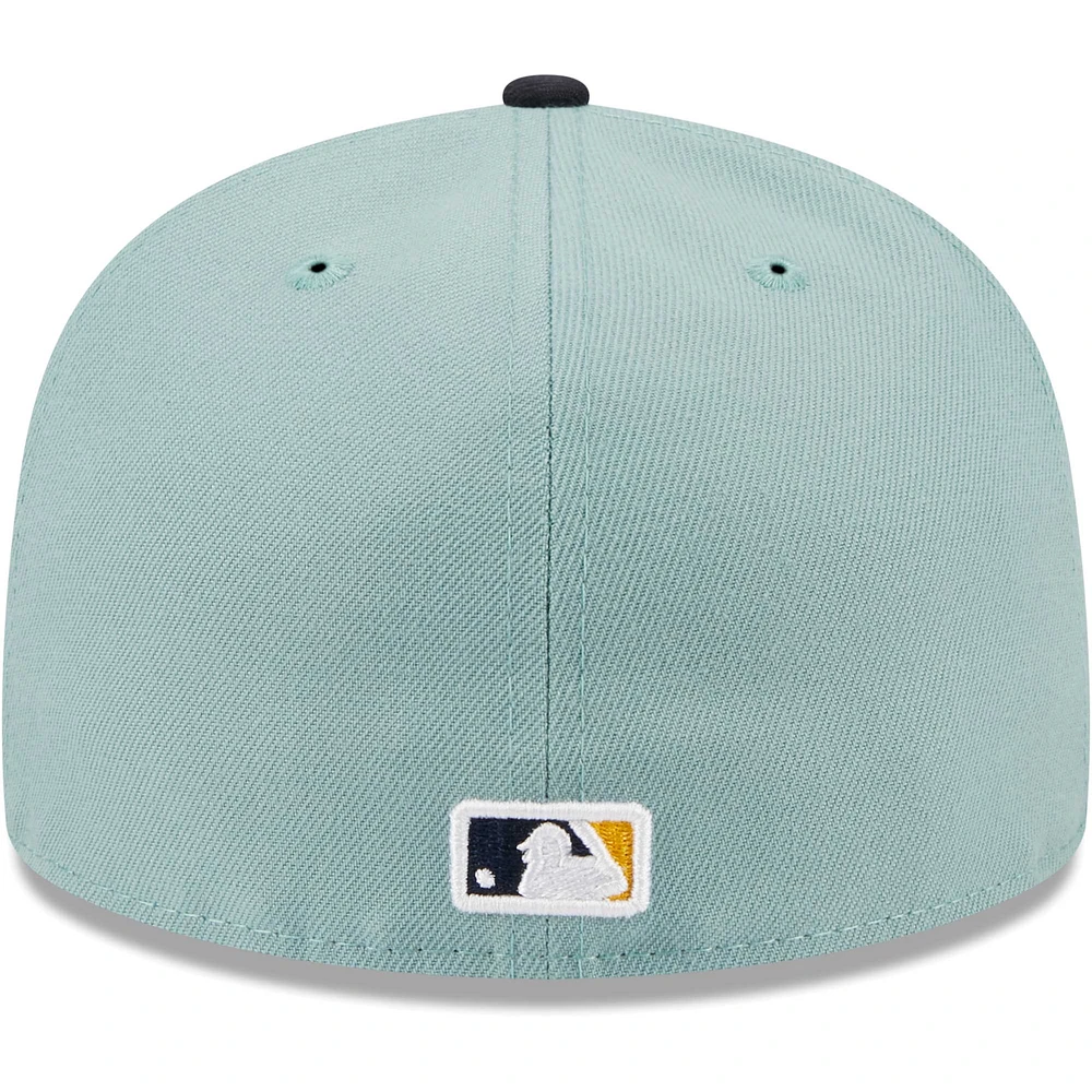 Casquette ajustée 59FIFTY Beach Kiss des Boston Red Sox New Era pour homme, bleu clair/bleu marine