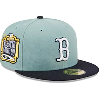 Casquette ajustée 59FIFTY Beach Kiss des Boston Red Sox New Era pour homme, bleu clair/bleu marine