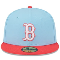 Men's New Era Light Blue/Red Boston Red Sox Spring Color Two-Tone 59FIFTY Fitted Hat