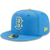 Men's New Era Light Blue Boston Red Sox 2021 City Connect 59FIFTY Fitted Hat