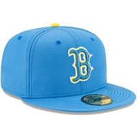 Casquette ajustée 59FIFTY Boston Red Sox 2021 City Connect New Era pour homme, bleu clair