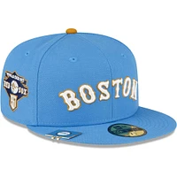 Casquette ajustée 59FIFTY New Era pour hommes, bleu clair, Boston Red Sox City Flag