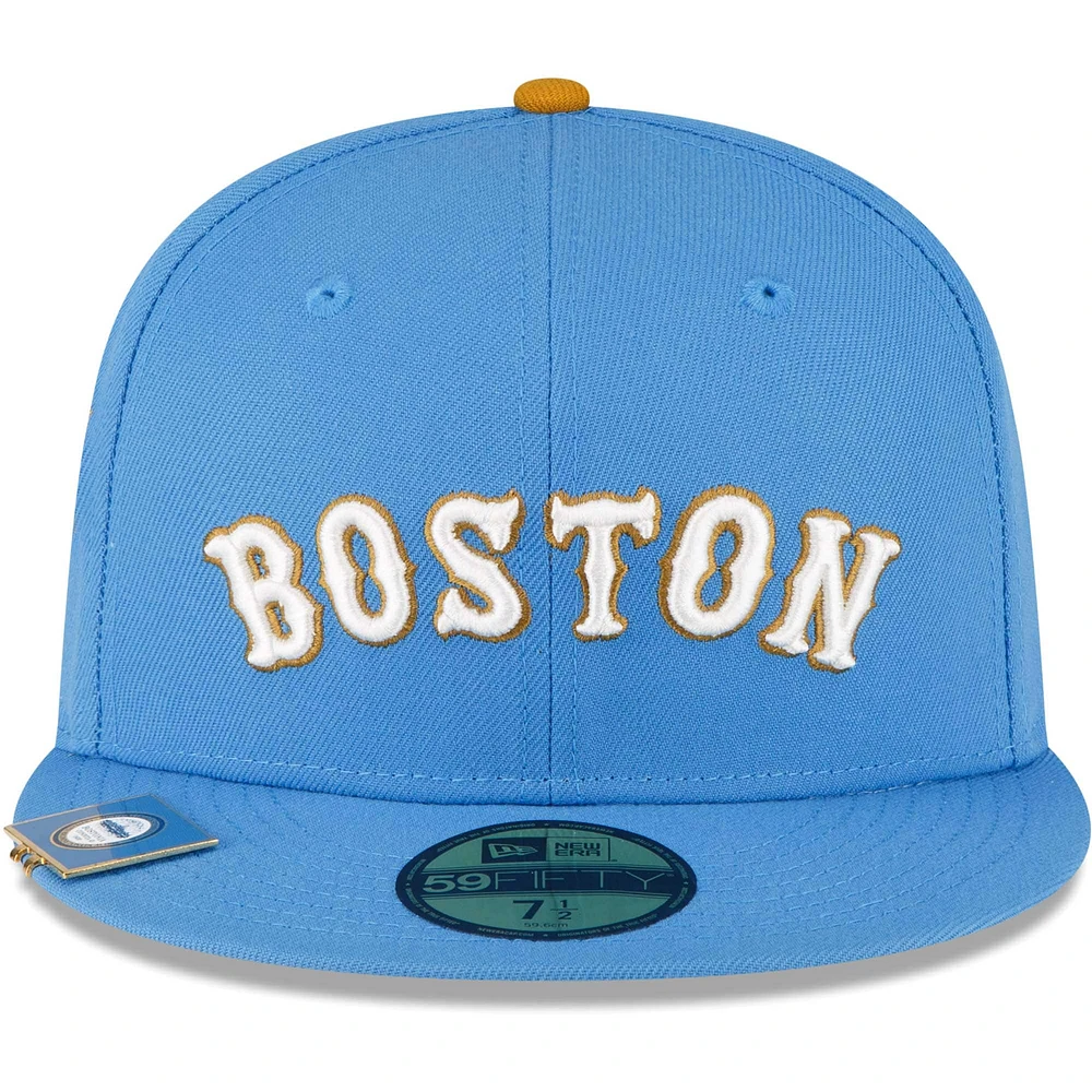 Men's New Era Light Blue Boston Red Sox City Flag 59FIFTY Fitted Hat