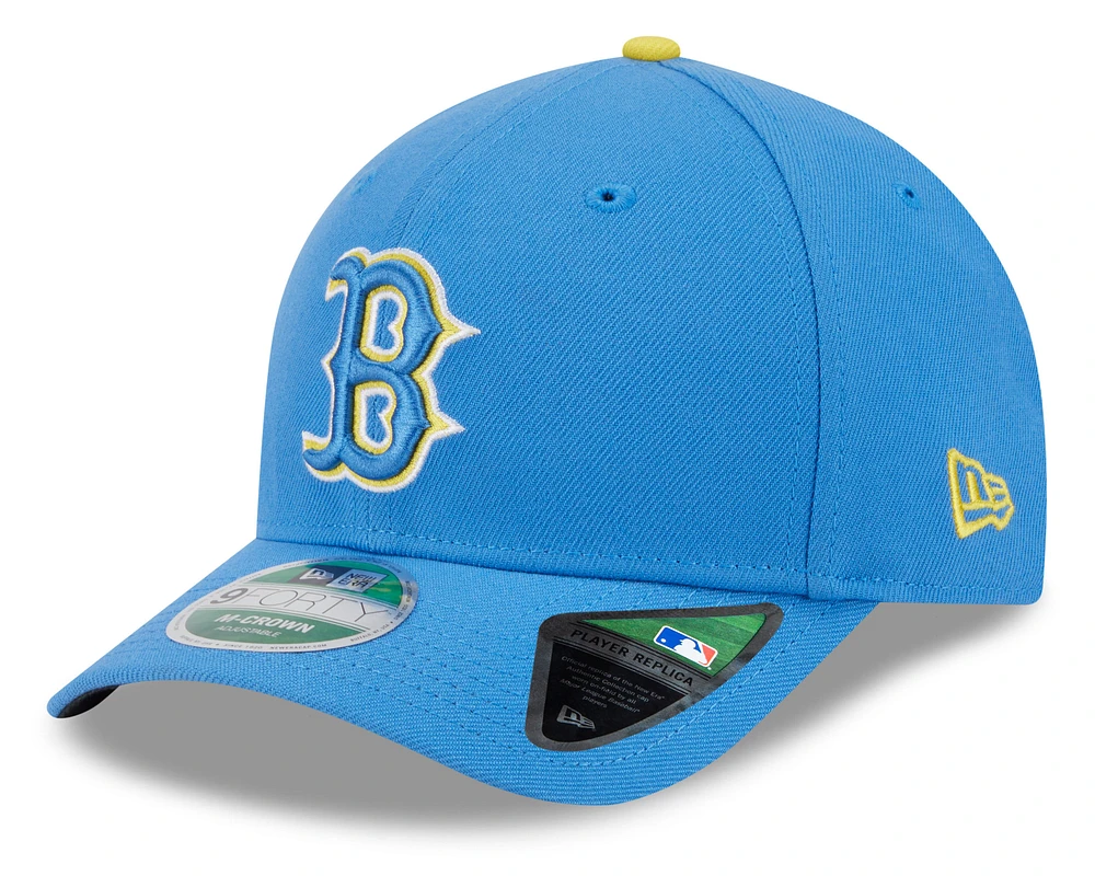 Men's New Era  Light Blue Boston Red Sox Player Replica 9FORTY Adjustable Hat