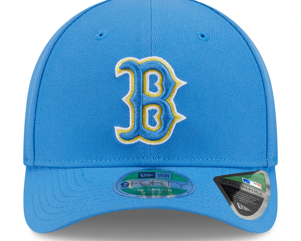 Men's New Era  Light Blue Boston Red Sox Player Replica 9FORTY Adjustable Hat