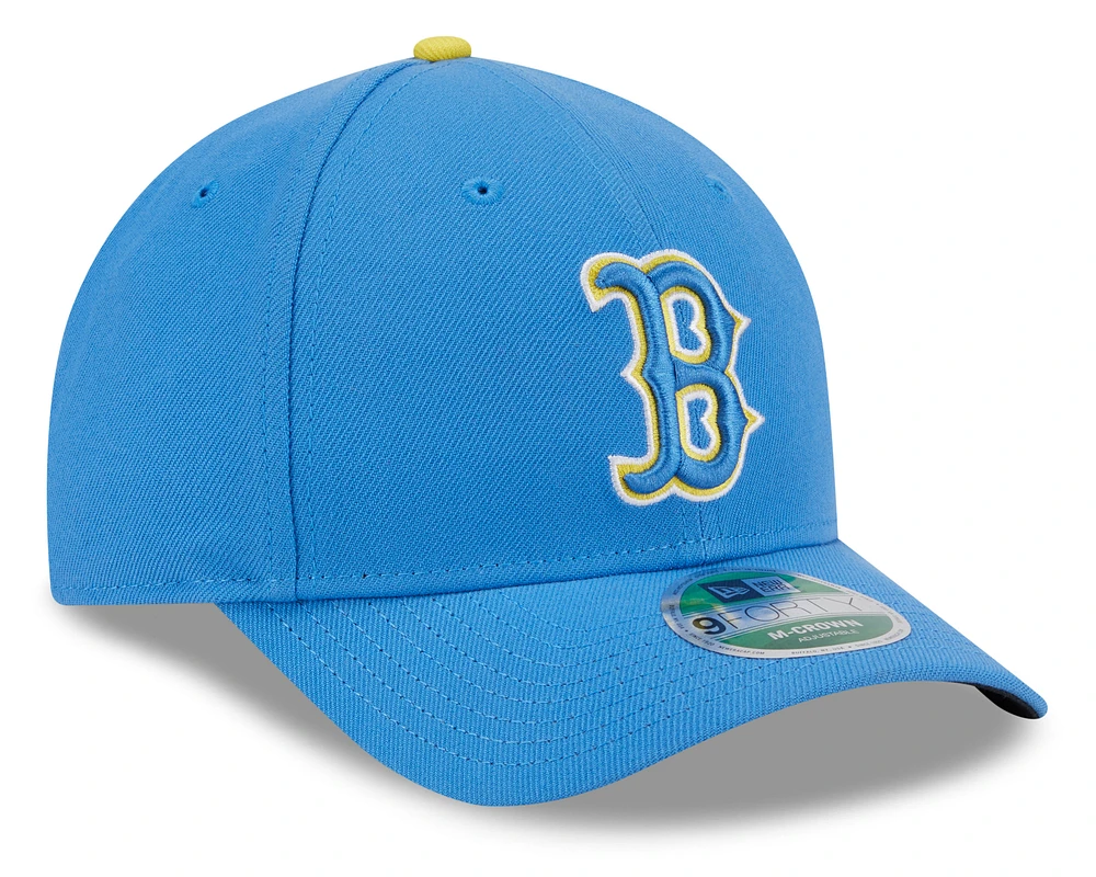 Men's New Era  Light Blue Boston Red Sox Player Replica 9FORTY Adjustable Hat