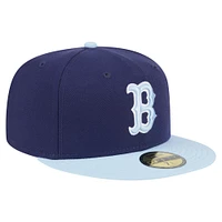 Men's New Era Navy/Light Blue Boston Red Sox Color Pack 2-Tone 59FIFTY Fitted Hat