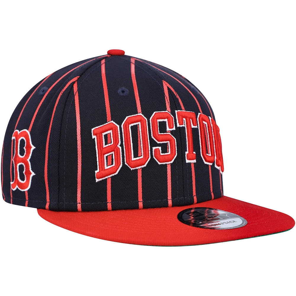 Casquette New Era pour homme bleu marine/rouge Boston Red Sox City Arch 9FIFTY Snapback