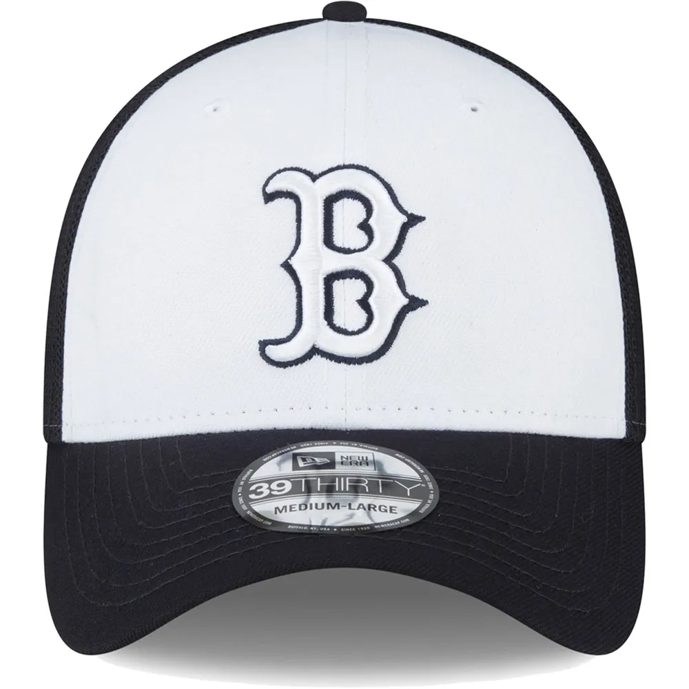 Casquette flex 39THIRTY pour entraînement au bâton sur le terrain des Boston Red Sox 2023 New Era homme, bleu marine/blanc