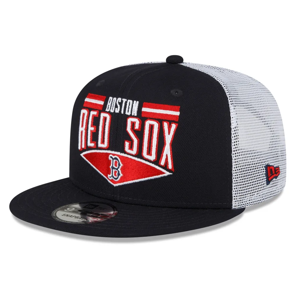 Lids Boston Red Sox New Era Base Trucker 9FIFTY Snapback Hat - Navy/White |  The Shops at Willow Bend