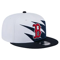 Casquette Snapback Jagged 9FIFTY Boston Red Sox bleu marine/blanc New Era pour homme