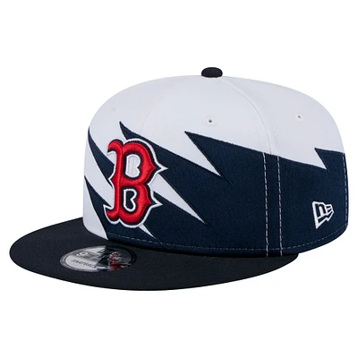 Casquette Snapback Jagged 9FIFTY Boston Red Sox bleu marine/blanc New Era pour homme