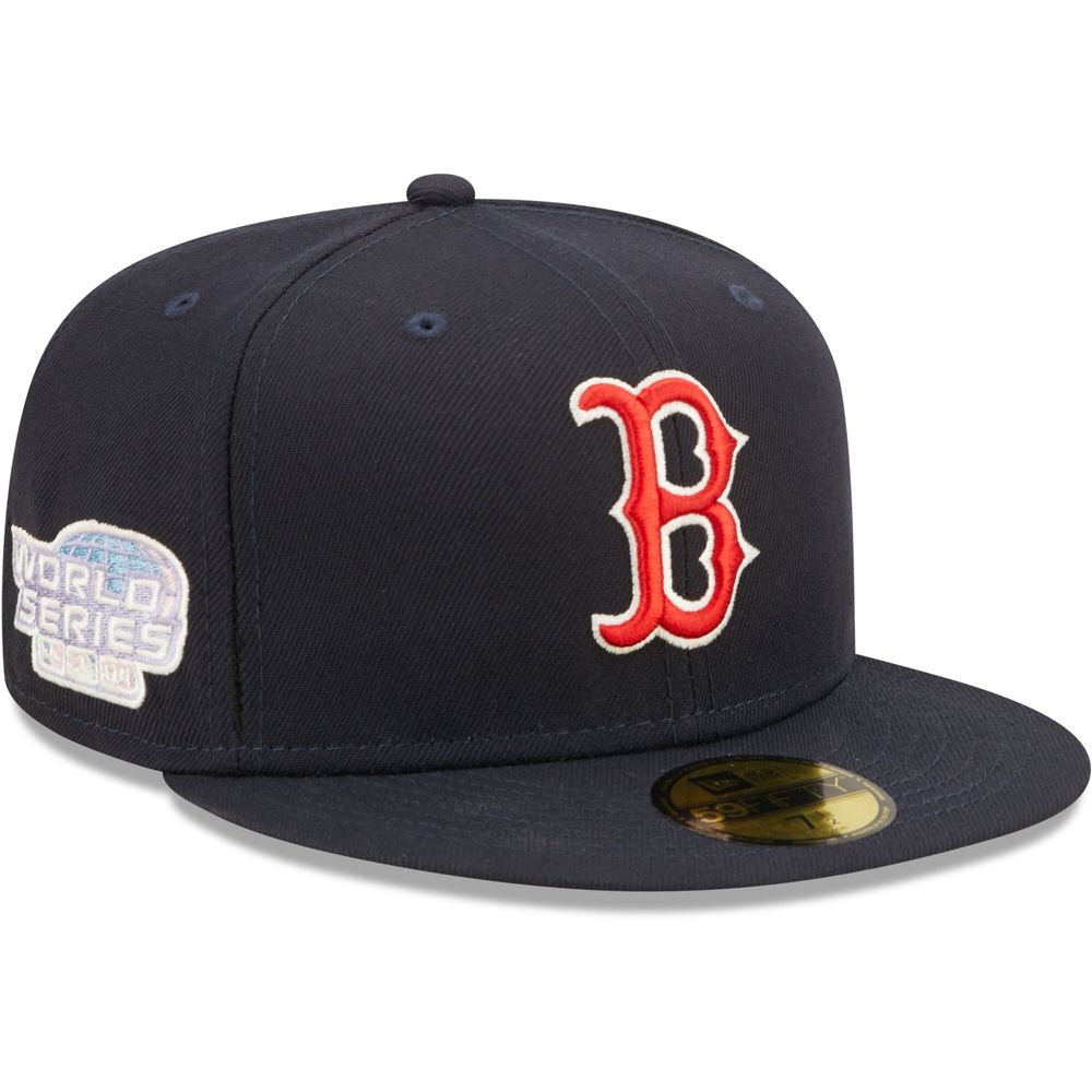 Men's New Era Navy Boston Red Sox 2004 World Series Pop Sweatband Undervisor 59FIFTY - Fitted Hat