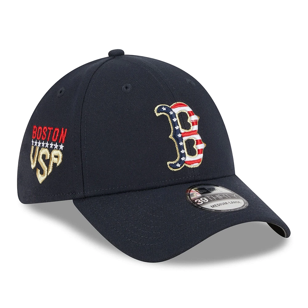 Men's New Era  Navy Boston Red Sox 2023 Fourth of July 39THIRTY Flex Fit Hat