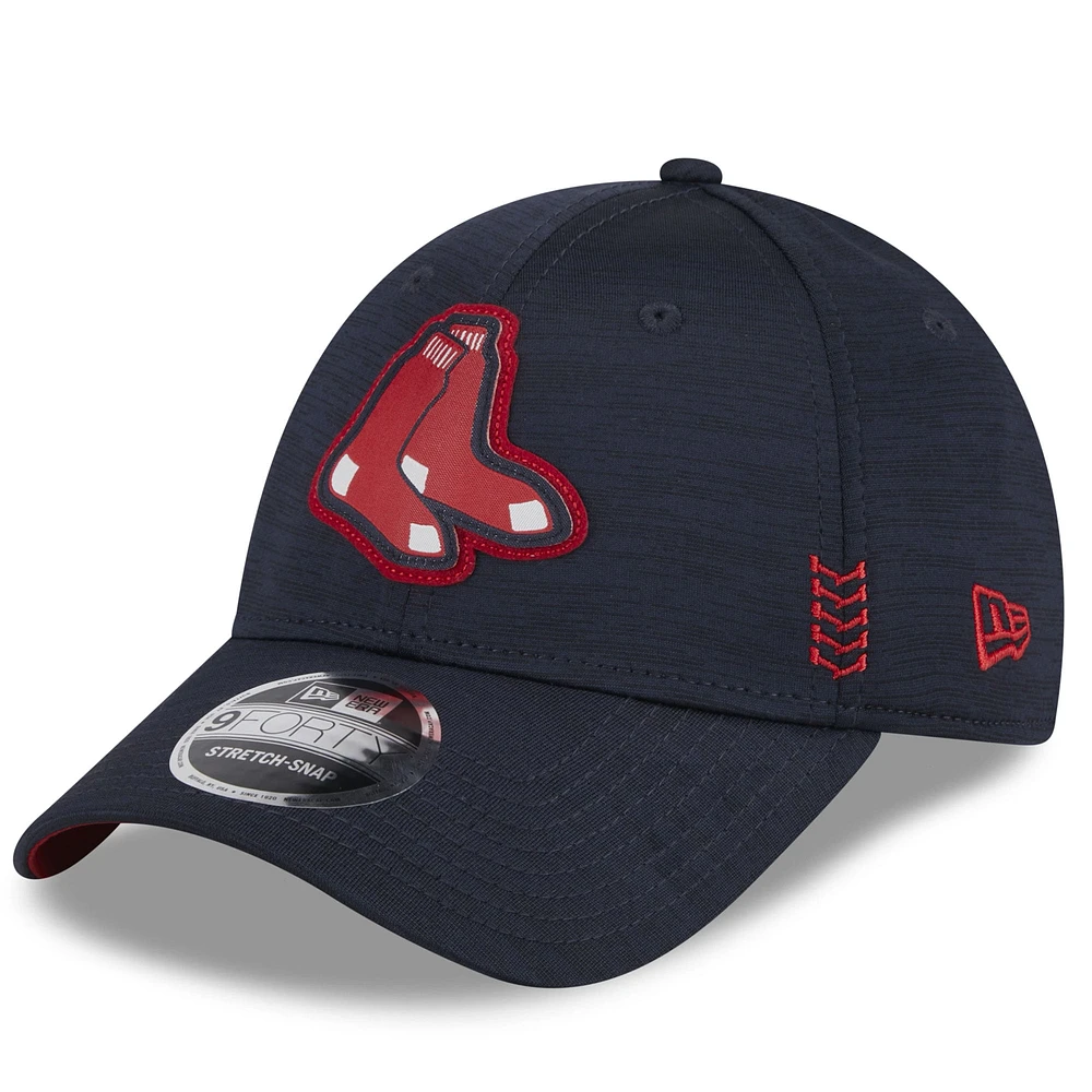 Men's New Era  Navy Boston Red Sox 2024 Clubhouse 9FORTY Adjustable Hat