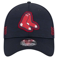 Men's New Era  Navy Boston Red Sox 2024 MLB Clubhouse 39THIRTY Flex Fit Hat