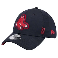 Men's New Era  Navy Boston Red Sox 2024 MLB Clubhouse 39THIRTY Flex Fit Hat