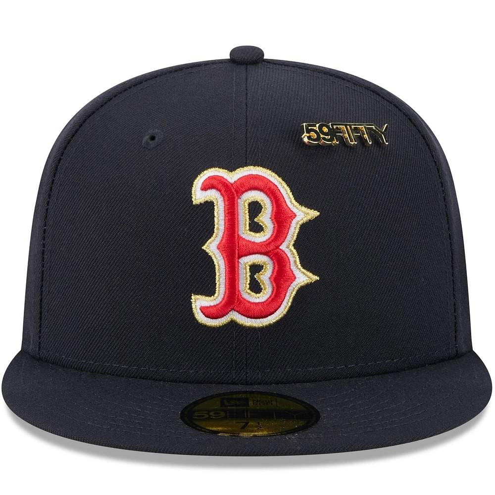 Casquette ajustée New Era bleu marine Boston Red Sox 2025 59FIFTY Day pour homme avec épingles