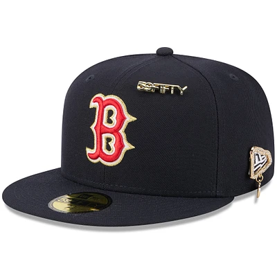 Casquette ajustée New Era bleu marine Boston Red Sox 2025 59FIFTY Day pour homme avec épingles