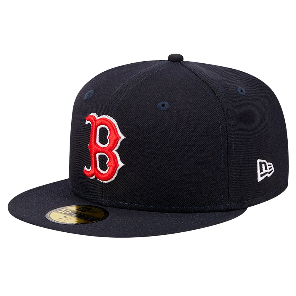 Casquette ajustée 59FIFTY New Era pour hommes des Red Sox de Boston bleu marine